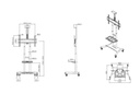 MULTIBRACKETS MB4627 | Suporte Chão Basic 180, Prateleira & Suporte de Câmara 