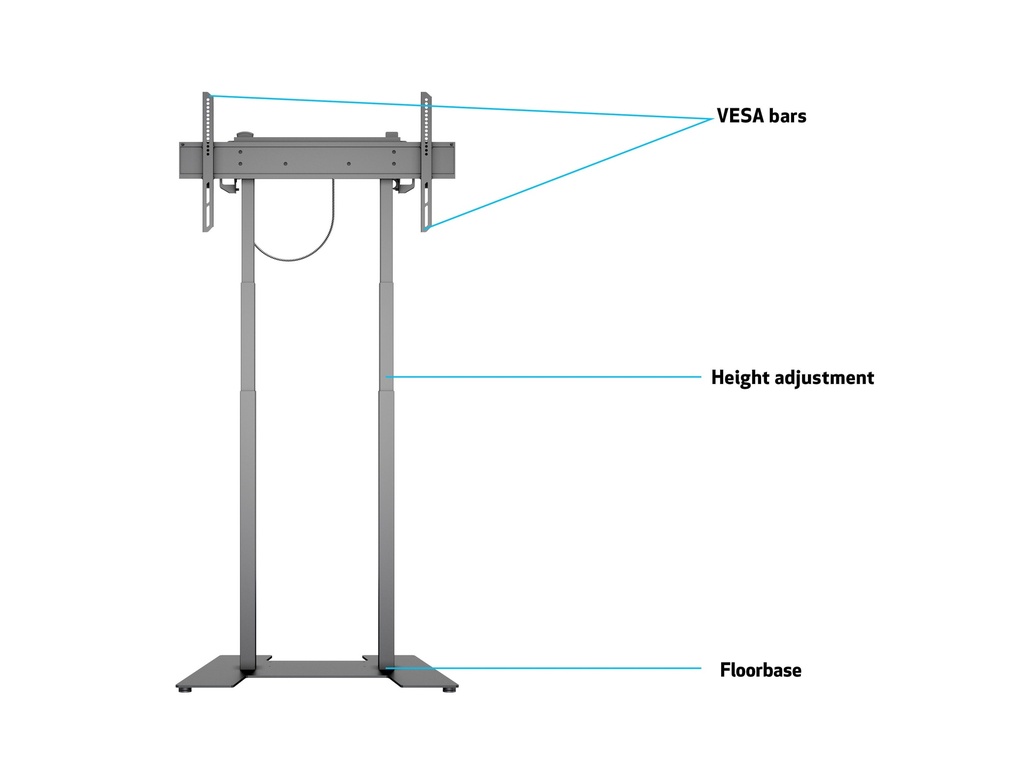 MULTIBRACKETS MB8564 | Suporte Chão Motorizado Base 60kg