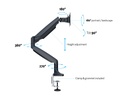 MULTIBRACKETS MB3262 | Suporte Mesa Gas Spring Single, Preto