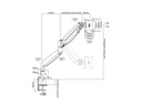 MULTIBRACKETS MB3262 | Suporte Mesa Gas Spring Single, Preto