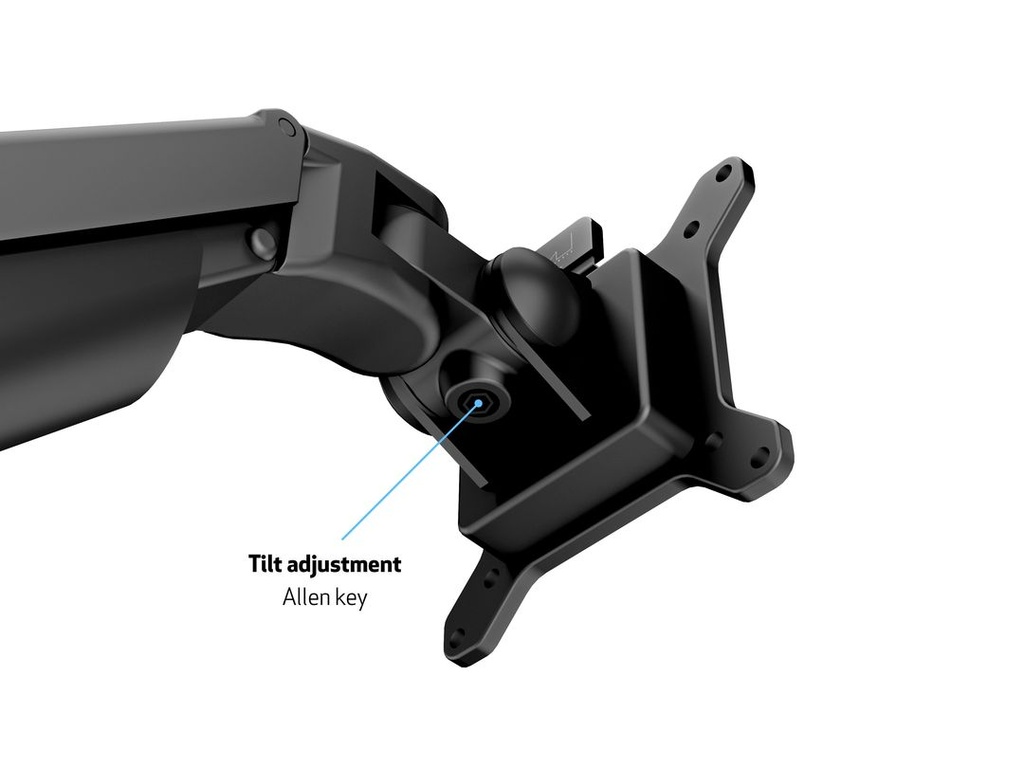 MULTIBRACKETS MB2593 | Suporte Mesa Gas Lift Arm HD Dual, Preto
