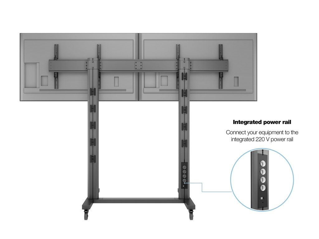 MULTIBRACKETS MB3019 | Suporte Chão 210 Dual