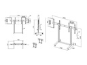 MULTIBRACKETS MB3019 | Suporte Chão 210 Dual
