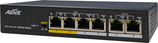 [C11-042-30-065-V2] AETEK C11-042-30-065-V2 | Switch 4xPoE FE + 2xFE EXPoE